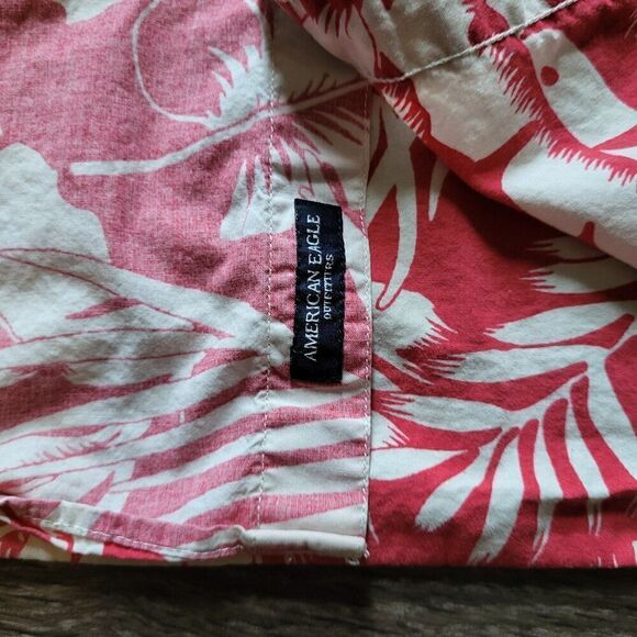 American Eagle Outfitters AEO Seriously Soft Hawaiian Button Up Shirt Large - Picture 2 of 7